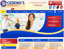 Tablet Screenshot of cedenospharmacy.com